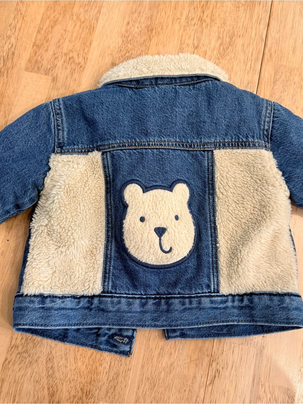 GAP Baby Sherpa Bear Icon Denim Jacket